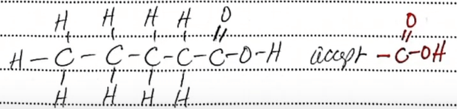 Structure of alkanoic acid